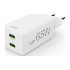 CARGADOR USB GAN HAMA 00201994 65W PD 2xUSB-C BLANCO-1604 CARGADOR USB GAN HAMA 00201994 65W PD 2xUSB-C BLANCO