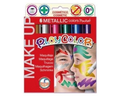 POCKET MAKE UP METALLIC 6 COLORES SURTIDOS PLAYCOLOR 01011 (Espera 4 dias)