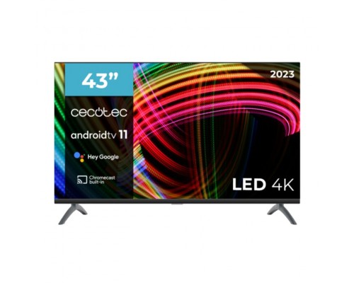 TV CECOTEC 43" LED 4K UHD FRAMELESS ANDROIDTV 11 ALU30043S