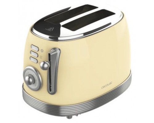 TOSTADOR VERTICAL CECOTEC TOAST AND TASTE 800 VINTAGE LIGHT YELLOW