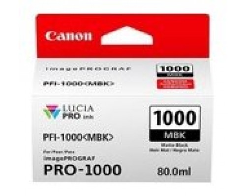 Canon iPF PRO1000 Cartucho Negro Mate PFI-1000MBK