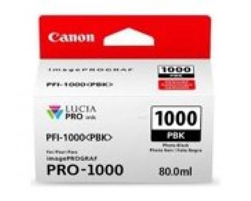 Canon iPF PRO1000 Cartucho Negro Photo PFI-1000PBK