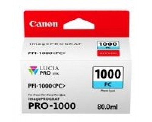 Canon iPF PRO1000 Cartucho Photo Cian PFI-1000PC