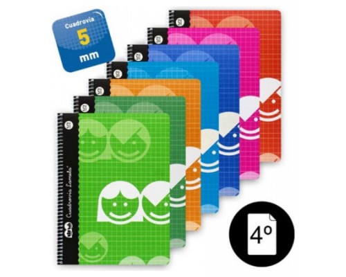 CUADERNO BASICO FORMATO 4º 40 HOJAS RAYADO 5 MM SURTIDOS LAMELA 07005 (MIN10) (Espera 4 dias)