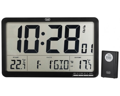 RELOJ DE PARED DIGITAL RADIOCONTROLADO CON SENSOR EXTERNO TREVI OM 3560 RC