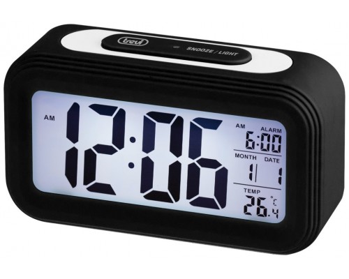 RELOJ DIGITAL CON ALARMA Y TERMÓMETRO TREVI SL 3068 S NEGRO