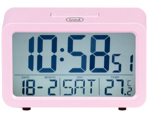 RELOJ DESPERTADOR TREVI SLD 3P60 DIGITAL ALARM CLOCK PINK