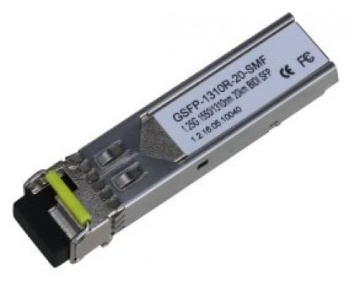 (GSFP-1310R-20-SMF) DAHUA MÓDULO ÓPTICO GIGABIT TRANSCEPTOR DE FIBRA SFP MONOMODO SM LC 1GBPS ENVÍO 1550NM RECEPCIÓN 1310NM HASTA 20KM (Espera 4 dias)