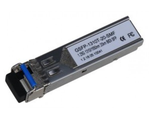 (GSFP-1310T-20-SMF) DAHUA MÓDULO ÓPTICO GIGABIT TRANSCEPTOR DE FIBRA SFP MONOMODO SM PUERTO LC ENVÍO 1310NM RECEPCIÓN 1550NM HASTA 20KM (Espera 4 dias)