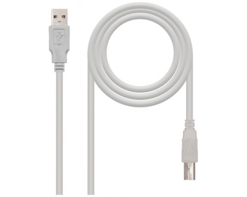 CABLE USB 2.0 IMPRESORA TIPO AM-BM BEIGE 1.0 M