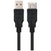 CABLE USB 2.0, TIPO A/M-A/H, NEGRO, 1.0 M