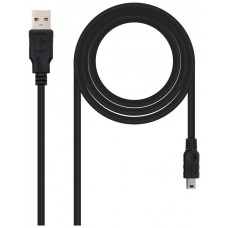 CABLE USB 2.0 TIPO AM-MINI USB 5PINM 0.5 M NANOCABLE