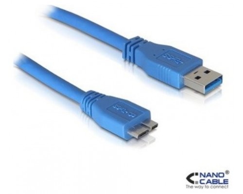 CABLE CONEXION USB-MICRO USB 3.0 TIPO M-M AZUL 2M NANOCABLE (Espera 4 dias)