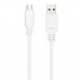 Nanocable Cable USB 2.0 3A USB-C-M/M 3M Blanco