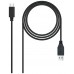 CABLE USB 3.1 GEN2 10GBPS 3A TIPO USB-CM-AM NEGRO 1.5M