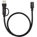 NANOCABLE CABLE USB-C+USB-A/M-USB-C/M 3.2 GEN2 60W 4K 3M-2592 NANOCABLE CABLE USB-C+USB-A/M-USB-C/M 3.2 GEN2 60W 4K 3M