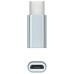 ADAPTADOR USB-C/M A MICRO USB/H ALUMINIO GRIS