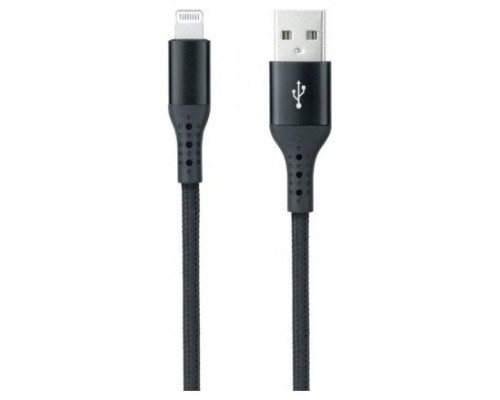 CABLE LIGHTNING A USB A/M  NEGRO MALLADO  1 M