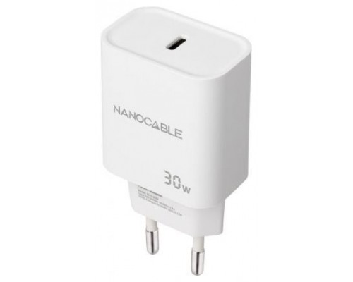 CARGADOR USB-C PD 30W BLANCO NANOCABLE 10.10.2009