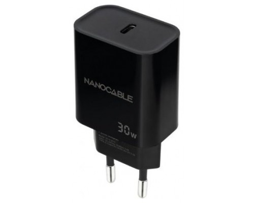 CARGADOR USB-C PD 30W NEGRO NANOCABLE 10.10.2010
