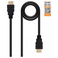 CABLE HDMI V2.0 4K 60HZ 18GBPS AM-AM CERTIFICADO NEGRO