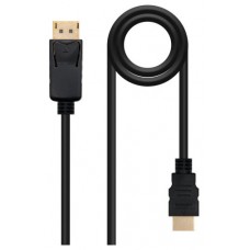 CABLE CONVERSOR DP A HDMI DPM - HDMI/M NEGRO 0.5 M