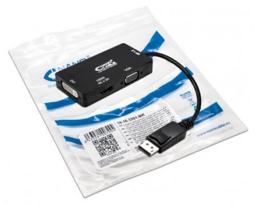 CONVERSOR DISPLAYPORT VGADVIHDMI 3-1 DP 1.2M-VGAH-DVIM