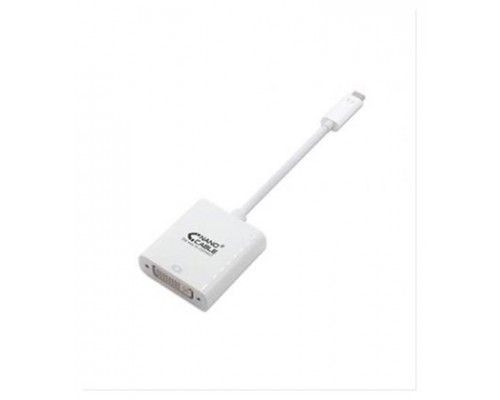 USB-C - DVI-D, 15 cm, 1080p, Blanco