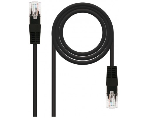 CABLE RED LATIGUILLO RJ45 CAT.5E UTP AWG24 NEGRO 0.5 M