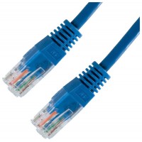 CABLE RED LATIGUILLO RJ45 CAT.5E UTP AWG24 AZUL 1.0 M