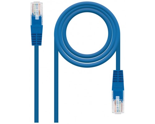 CABLE RED LATIGUILLO RJ45 CAT.5E UTP AWG24 AZUL 3.0 M