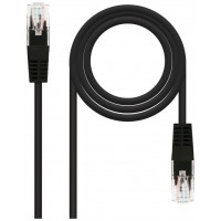 CABLE RED LATIGUILLO RJ45 CAT.6 UTP AWG24 NEGRO 0.5 M