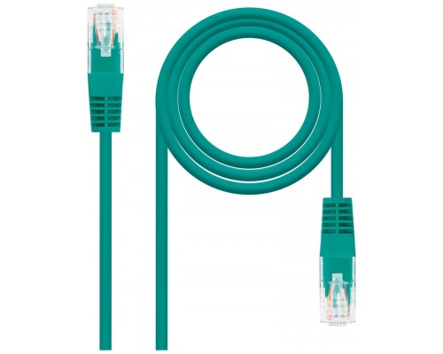 CABLE RED LATIGUILLO RJ45 CAT.6 UTP AWG24 VERDE 0.5 M