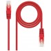 CABLE RED LATIGUILLO RJ45 CAT.6 UTP AWG24 ROJO 25 CM