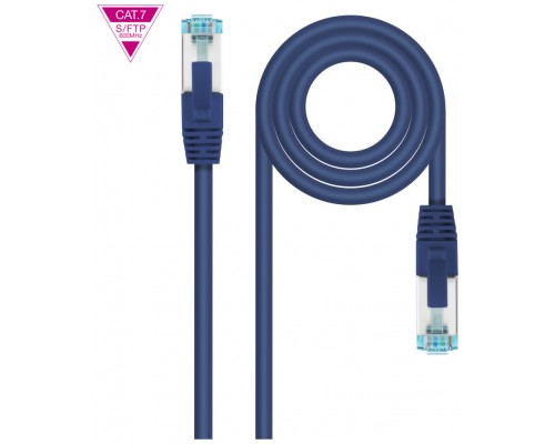 Cable de Red Cat.7 600MHZ LSZH SFTP PIMF AWG26, Azul,