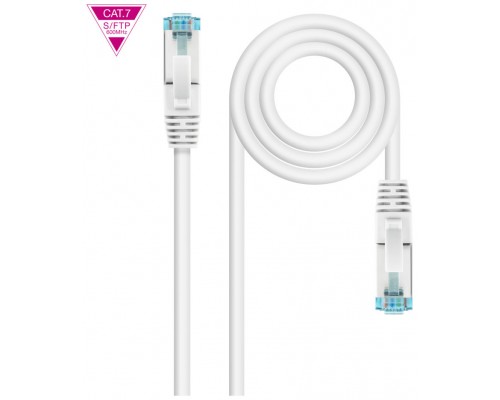 CABLE RED LATIGUILLO RJ45 CAT.7 LSZH SFTP PIMF AWG26 1.0M NANOCABLE BLANCO (Espera 4 dias)