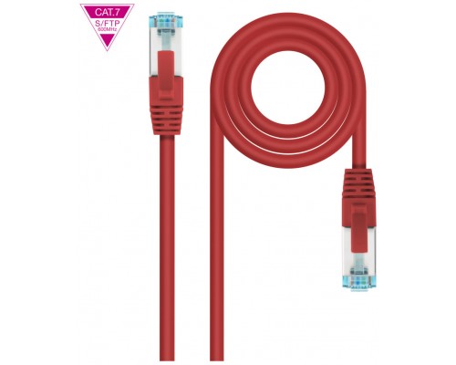 Cable de Red Cat.7 600MHZ LSZH SFTP PIMF AWG26, Rojo,