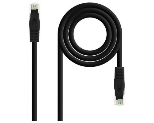 CABLE DE RED LATIGUILLO RJ45 UTP CAT6A AWG24 LSZH 0.30 M NEGRO NANOCABLE (Espera 4 dias)