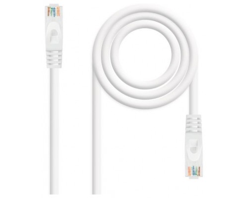 CABLE RED LATIGUILLO RJ45 CAT.6A LSZH UTP AWG24, 0.30M BLANCO NANOCABLE (Espera 4 dias)