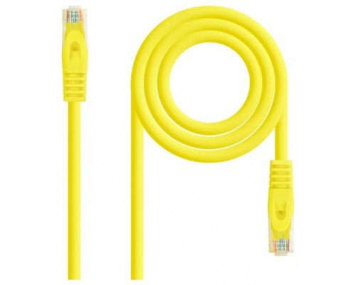 CABLE RED LATIGUILLO RJ45 CAT.6A LSZH UTP AWG24, 0.30M AMARILLO NANOCABLE (Espera 4 dias)