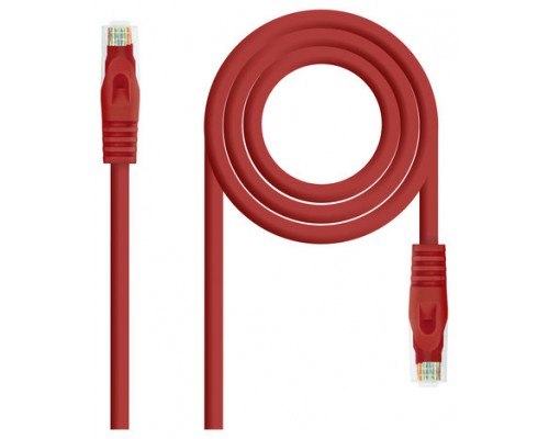 CABLE RED LATIGUILLO RJ45 CAT.6A LSZH UTP AWG24, 1M ROJO NANOCABLE (Espera 4 dias)