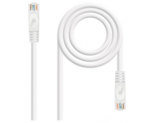 CABLE RED LATIGUILLO RJ45 CAT.6A LSZH UTP AWG24, 1M BLANCO NANOCABLE (Espera 4 dias)