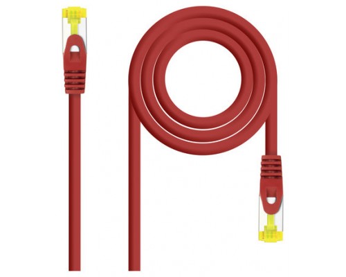 CABLE DE RED LATIGUILLO RJ45 SFTP CAT6A AWG26 0.5 M ROJO NANOCABLE (Espera 4 dias)