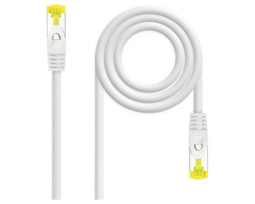 CABLE DE RED LATIGUILLO RJ45 SFTP CAT6A AWG26 0.5 M BLANCO NANOCABLE (Espera 4 dias)