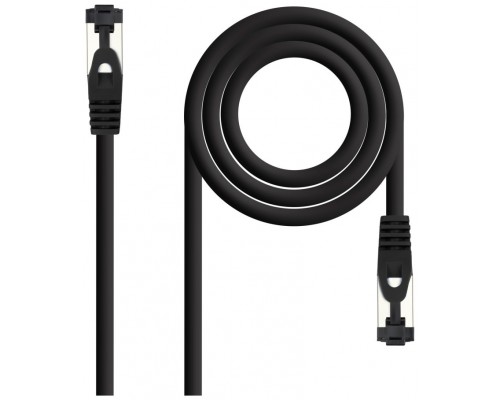 CABLE DE RED LATIGUILLO SSTP CAT8.1 AWG26 7 M NEGRO NANOCABLE (Espera 4 dias)