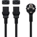 NANOCABLE Cable alimentacion CEE7/M - 2xC13/H, 3 m-2592 NANOCABLE Cable alimentacion CEE7/M - 2xC13/H, 3 m