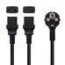 Cable de Alimentacion CEE7/M a 2xC13/H, Negro, 1.8 m-2002 Cable de Alimentacion CEE7/M a 2xC13/H, Negro, 1.8 m