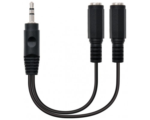 Nanocable - Cable duplicador audio minijack de 15cm