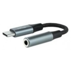 CABLE ADAPTADOR AUDIO USB-C/M A JACK 3.5/H 11CM NEGRO/GRIS NANOCABLE (Espera 4 dias)