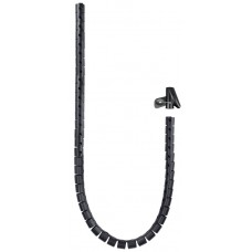 ORGANIZADOR CABLE FLEXIBLES 25MM 1.0M NEGRO NANOCABLE